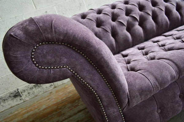 Lila Chesterfield Divano di lusso Divano Imbottito 4 posti Chesterfield Set di sedute
