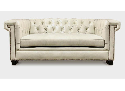 Chesterfield divano di lusso imbottito in pelle 3 posti.
