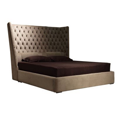Letto matrimoniale Chesterfield inglese grande, design Hotel in velluto.