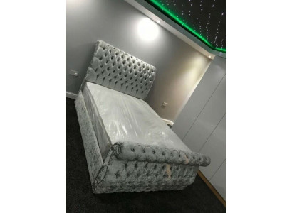 Velluto Chesterfield Letto Design Classico Struttura Letto Imbottita Letti Nuovi