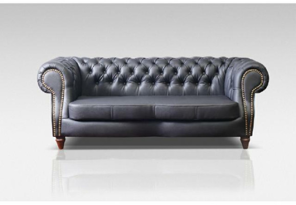Set di divani Chesterfield in pelle: divano, rivestimento, salotto, divano 3+2+1 nuovo.