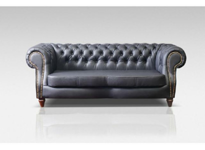 Set di divani Chesterfield in pelle: divano, rivestimento, salotto, divano 3+2+1 nuovo.