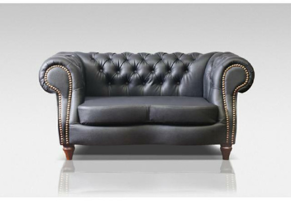 Set di divani Chesterfield in pelle: divano, rivestimento, salotto, divano 3+2+1 nuovo.