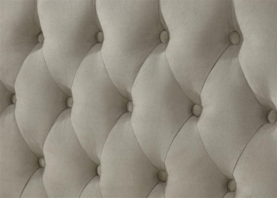 Chesterfield tessile letto imbottito, letti di design beige hotel camera da letto matrimoniale.