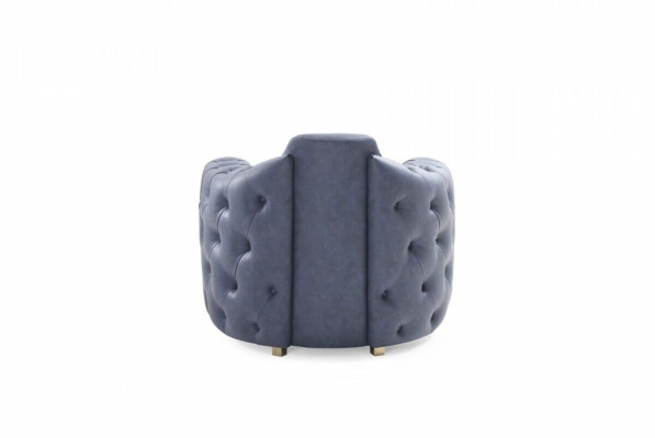 Divano design italiano 2 poltrone singole set divani 1+1, set di cuscini Chesterfield nuovo