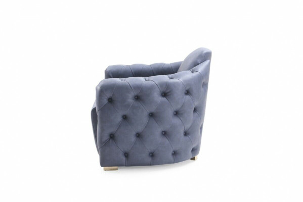 Divano design italiano 2 poltrone singole set divani 1+1, set di cuscini Chesterfield nuovo