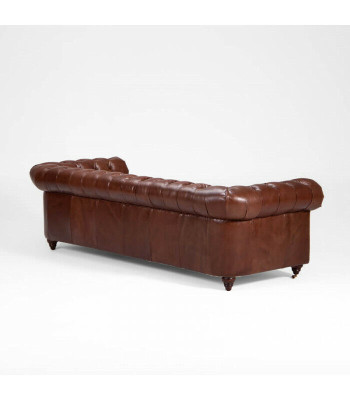 Divano componibile 3+1+1 posti design Chesterfield in pelle di lusso.