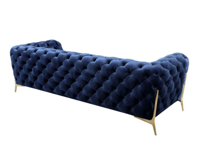 Chesterfield divano a 3 posti imbottito tre posti design divani tessuto stoffa Italy.