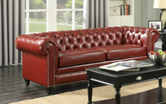 Divano Chesterfield marrone 3 + 2 posti, poltrona da designer per divani.