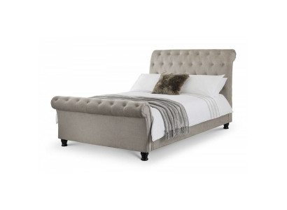 Chesterfield Design Polster Letto Inglese Grigio 160/180x200 Letto Matrimoniale