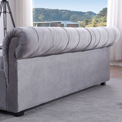 Design Letto Chesterfield in tessuto imbottito in pelle Letti hotel Camera da letto Nuovo velluto