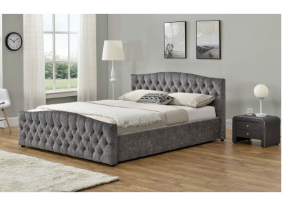 Chesterfield Bed Design Camera da letto Inglese Letto 180x200 Tessile Imbottito