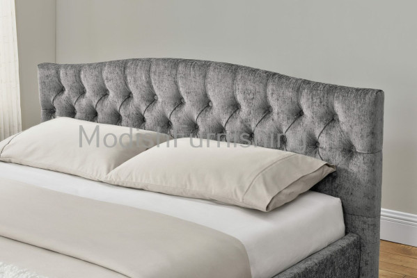 Chesterfield Bed Design Camera da letto Inglese Letto 180x200 Tessile Imbottito