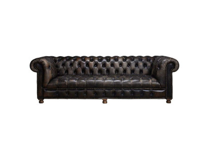 Divano classico Chesterfield nero Sofà da soggiorno inglese