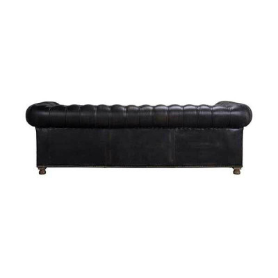 Divano classico Chesterfield nero Sofà da soggiorno inglese