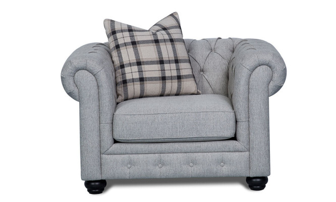 Chesterfield Set Divani Divano Sofa Poltrone 3+1 Posti in Pelle Tessuto Nuovo