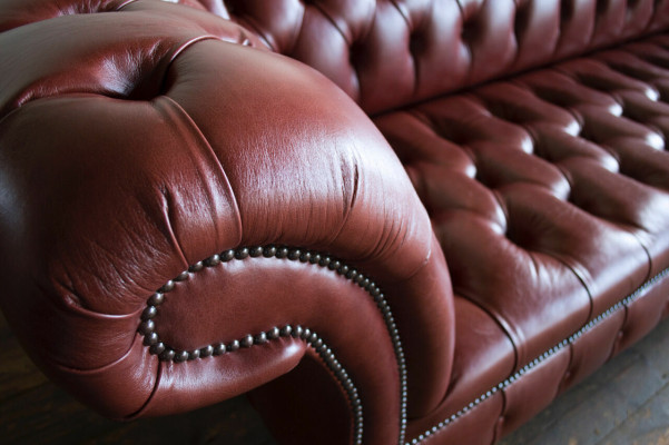 Divano XXL grande Chesterfield 4 posti divano imbottito lusso classico tessuto.