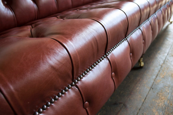 Divano XXL grande Chesterfield 4 posti divano imbottito lusso classico tessuto.