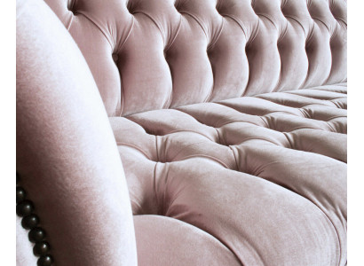 Divano Chesterfield xxl, grande divano in velluto, pelle, tessuto, imbottito a 4 posti nuovo.