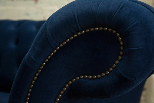 Divano Chesterfield in velluto a quattro posti Design Divani Divani imbottiti Divano in velluto 265cm