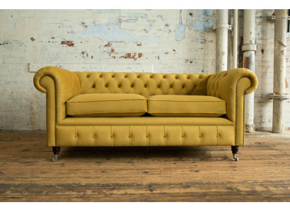 Chesterfield giallo due posti designer divano soggiorno.setColorway Couch.
