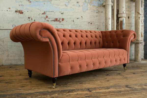Lussuoso divano Chesterfield Chesterfield Chesterfield da 3 posti per soggiorno di design