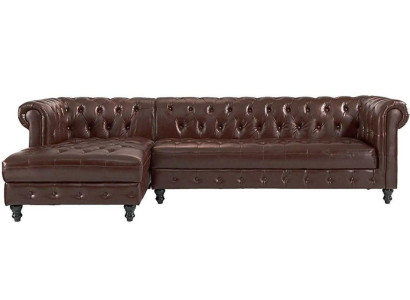 Divano ad angolo Chesterfield, divano, divano imbottito, set da angolo per i mobili classici