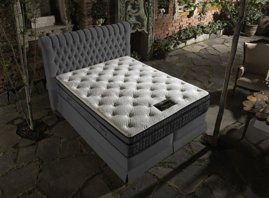 Letto matrimoniale in velluto, letti imbottiti camera da letto matrimoniale, letto a molle.