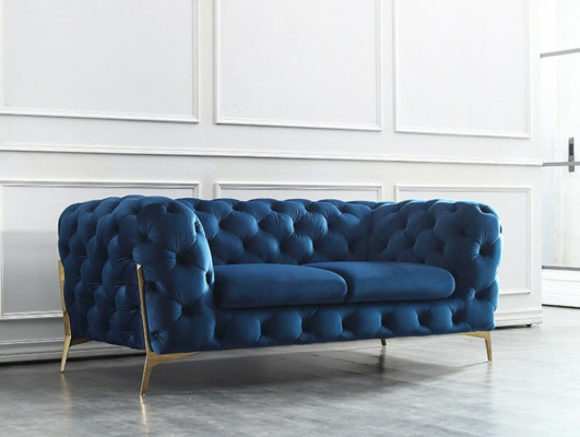 Divano Divano Imbottito XXL Grande Set Chesterfield Tessuto 3+2+2 Divani Design