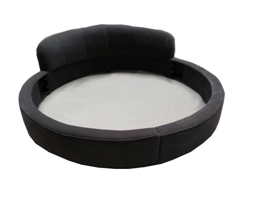 Letto rotondo design moderno lusso imbottito rotondo tessuto tessile letti rotondi nuovi