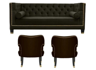 Chesterfield poltrona nera xxl in tessuto divani mobili imbottiti.