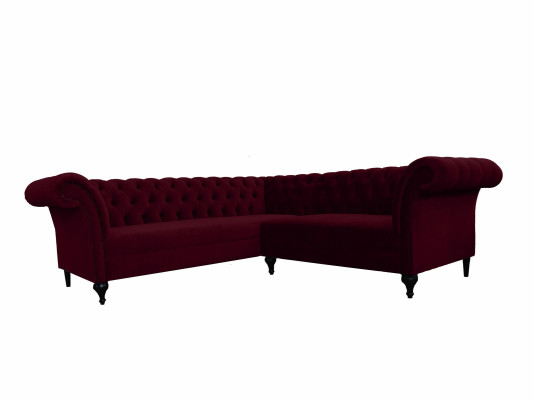 Chesterfield Divano ad angolo Divano ad angolo Divano design Divano Velluto Divano in pelle SLIII Divano №82