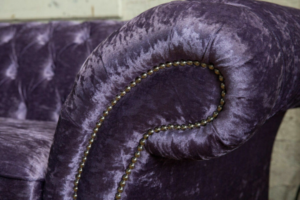 Lila Chesterfield tre posti Chesterfield, divano di lusso a tre posti.