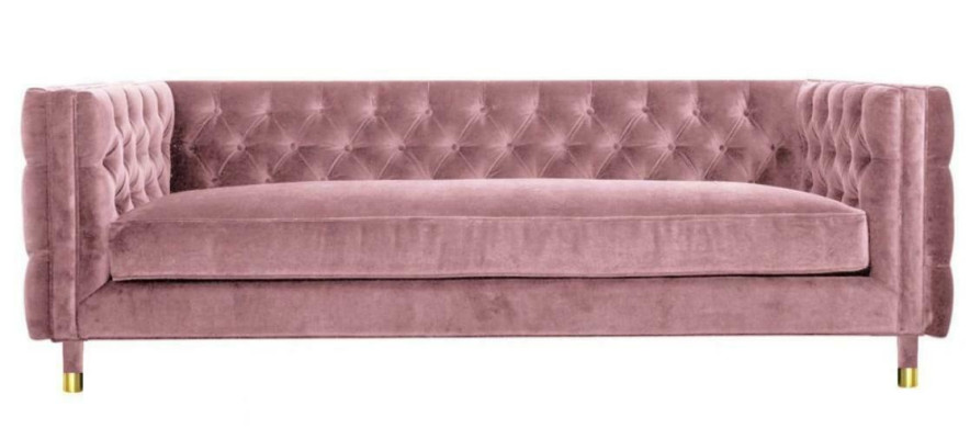 Divano Chesterfield rosa Set di mobili creativi 4 posti nuova xxl Grande divani