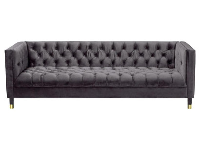 Divano Chesterfield in antracite Creative Möbel Divani a 4 posti Tessuto Couches