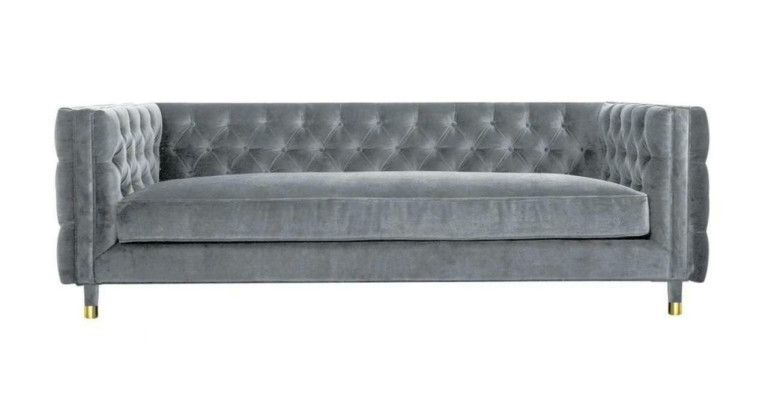 Grigio Tessuto Tessuto Divani Mobili creativi 4 posti Nuovo Divano Chesterfield xxl Grande