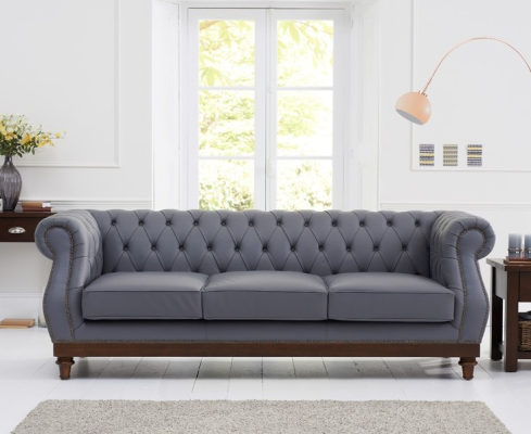 Divano Chesterfield in pelle imbottita in tessuto divano.