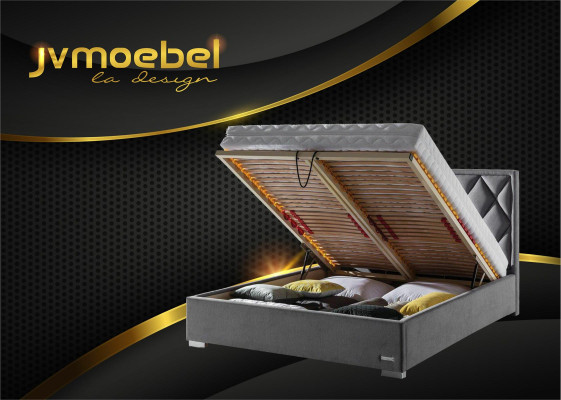 Boxspring letto di lusso Letti Doppi Mobili Tessuto 140 160 180 x 200 cm Camera da letto