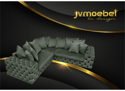 Soggiorno a forma di L Divano ad angolo Design Divano Rivestimento in tessuto Set di divani Angolo Nuovo