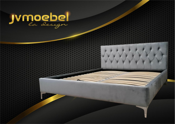 Chesterfield Tessile Letto Imbottito Design 140x200 Letto Matrimoniale Letti Struttura del Letto