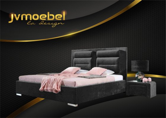 Letto boxspring di lusso design doppio in tessuto verde per hotel camera da letto.