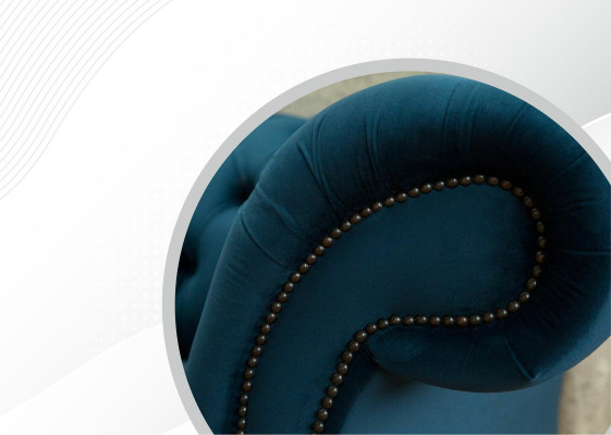 Divano moderno Chesterfield imbottito in tessuto design divano in tessamoderno 4 posti letto