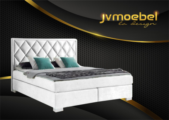 Lusso Boxspring letto tessuto Hotel beige letti camera da letto mobili design matrimoniale