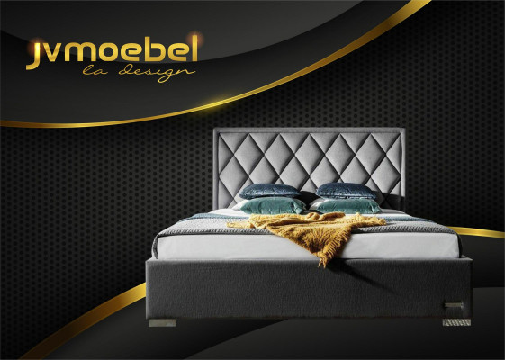 Designer Letto Tessile Design Camera da Letto Mobili Letti di Lusso Struttura Imbottita Nuova
