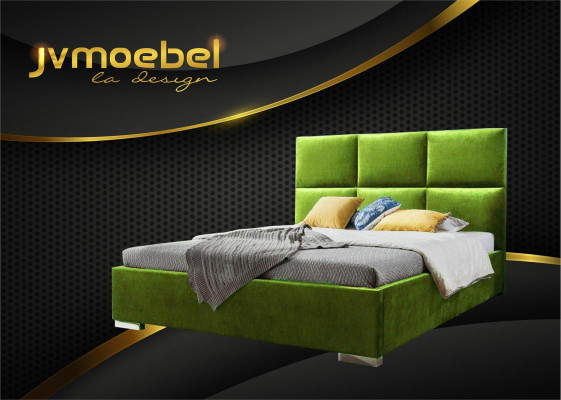 Moderno letto matrimoniale in tessuto per camera da letto Chesterfield 180x200.