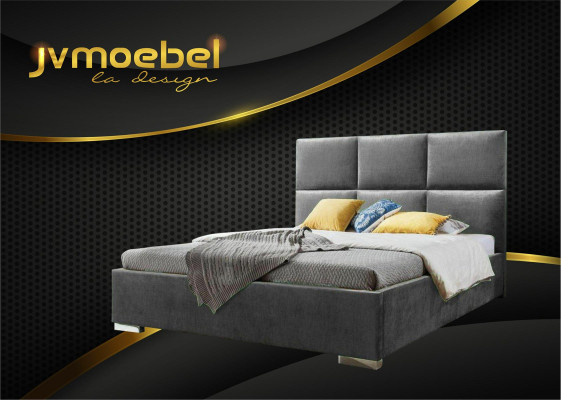 Moderno letto matrimoniale in tessuto per camera da letto Chesterfield 180x200.