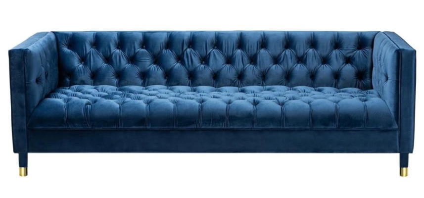 Chesterfield blu in tessuto design moderno creativo in stile stoffa Mobili nuovi per soggiorno.