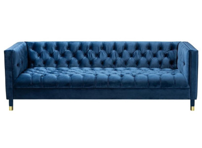 Chesterfield blu in tessuto design moderno creativo in stile stoffa Mobili nuovi per soggiorno.