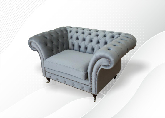 Design divano Chesterfield in tessuto poltrona 1.5-posti divani imbottiti Lounge Club Nuovo