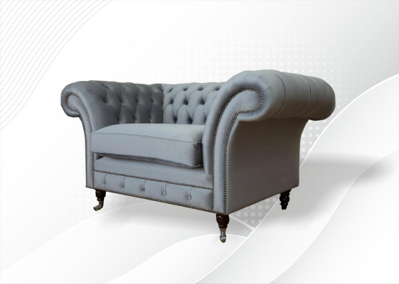 Design divano Chesterfield in tessuto poltrona 1.5-posti divani imbottiti Lounge Club Nuovo
